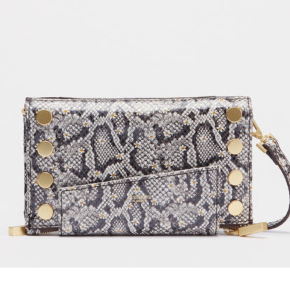 Hammitt Daisy Snake Skin Gold brushed Levy Bag